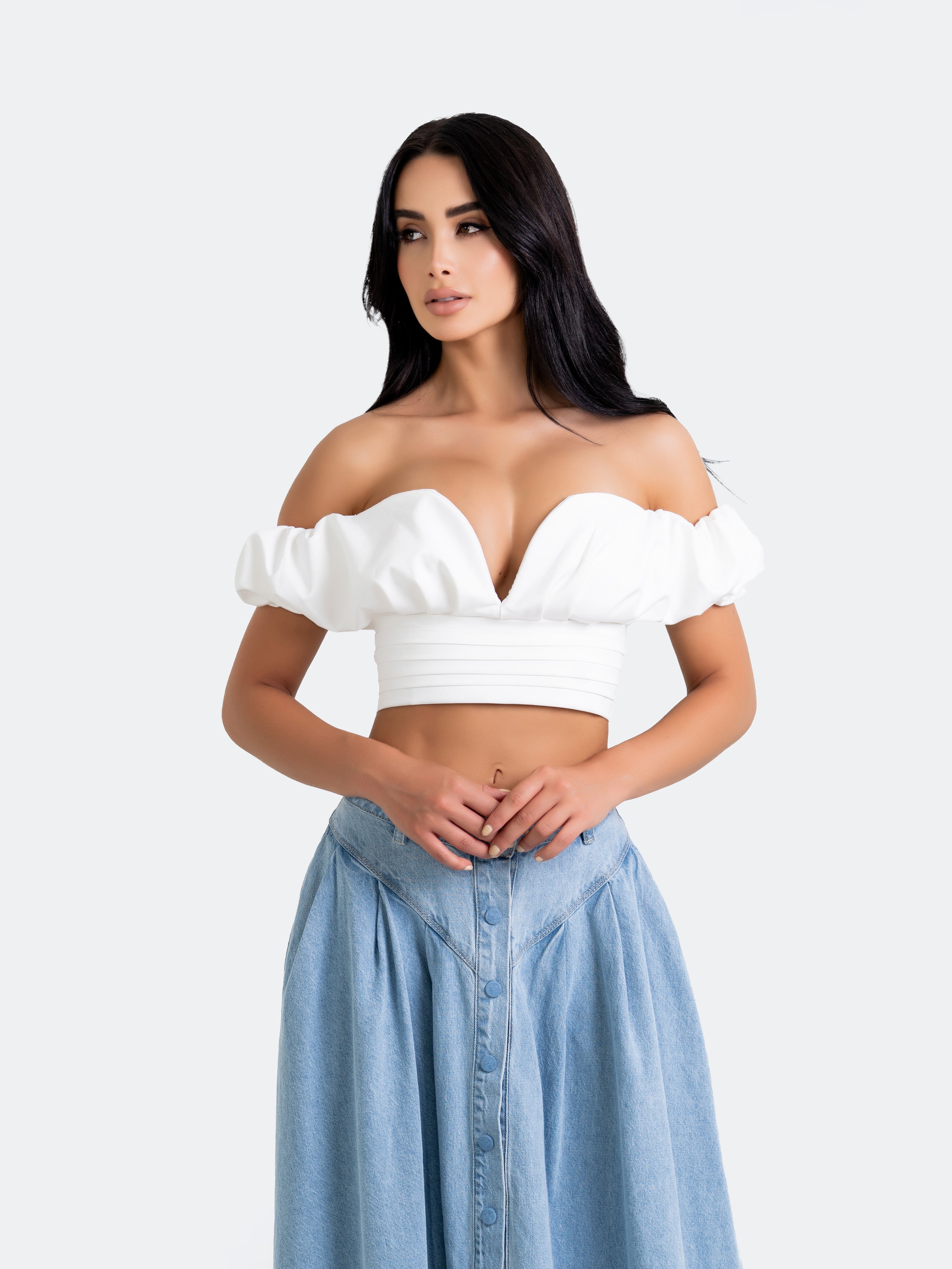 CROP TOP CELESTE