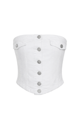 CROP TOP STRAPLE WHITE