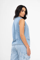 CHALECO COWGIRL DENIM