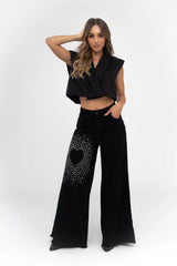 HEART RHINESTONE PANTS