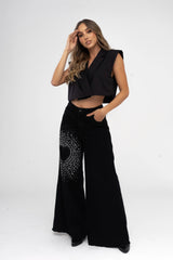 HEART RHINESTONE PANTS