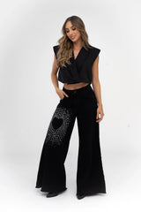 PANTALON HEART STRASS