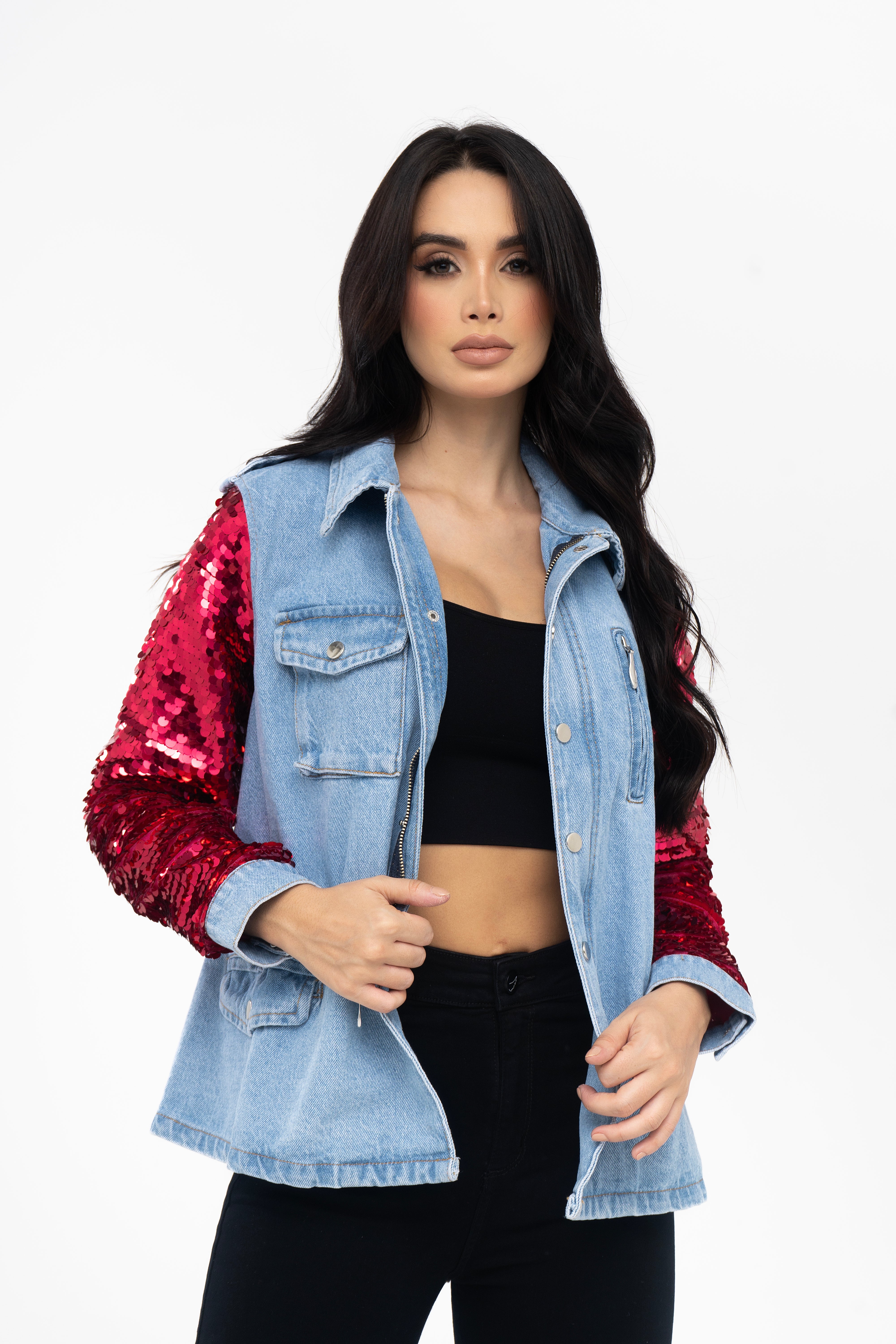 CHAQUETA SEQUINS RED
