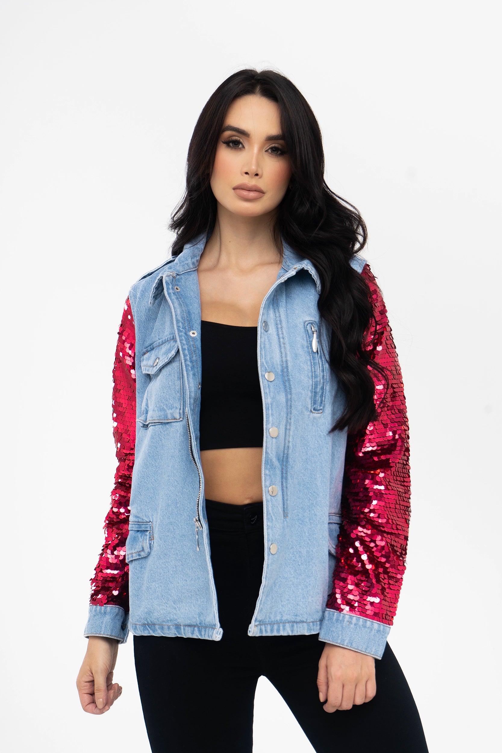 CHAQUETA SEQUINS RED