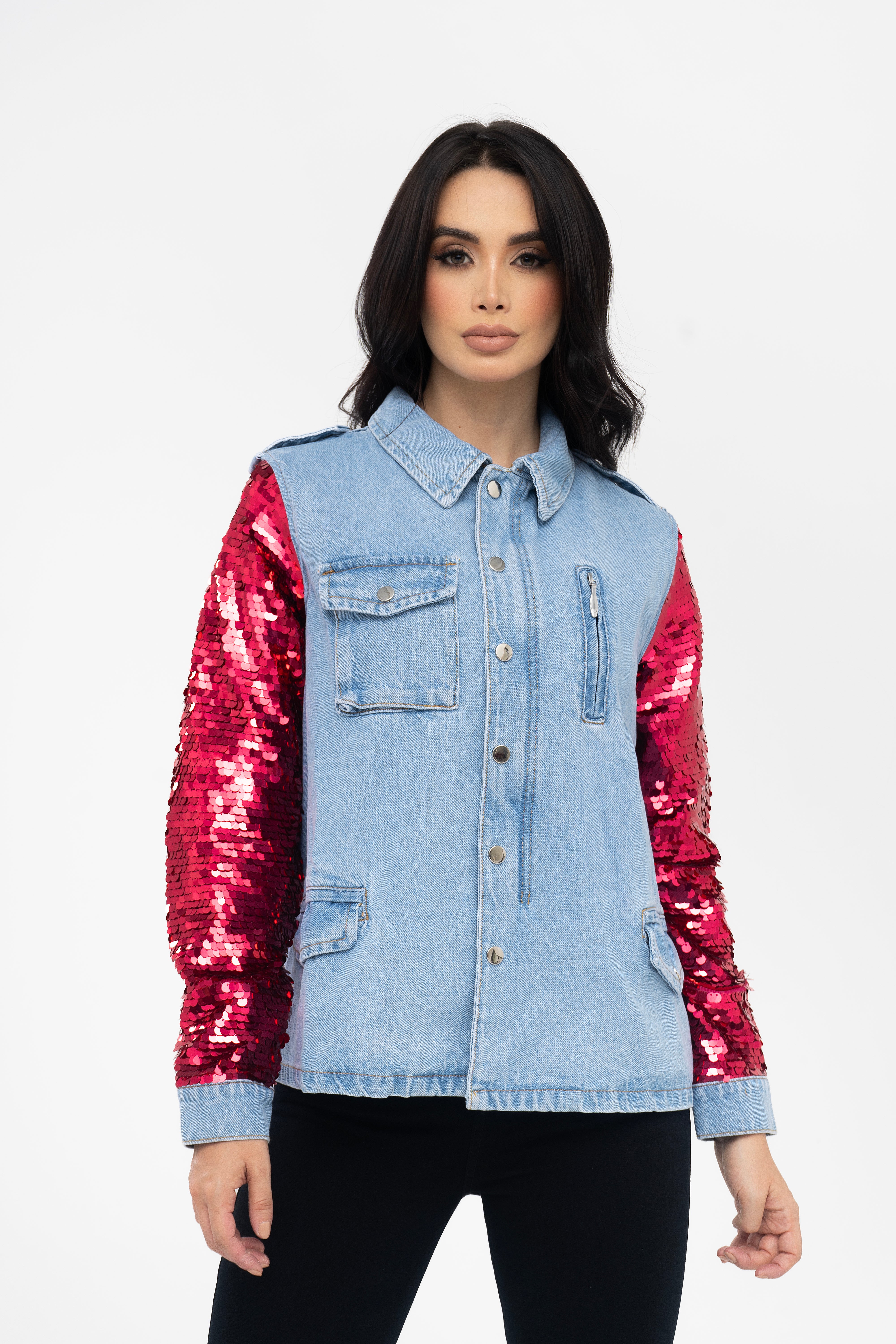CHAQUETA SEQUINS RED