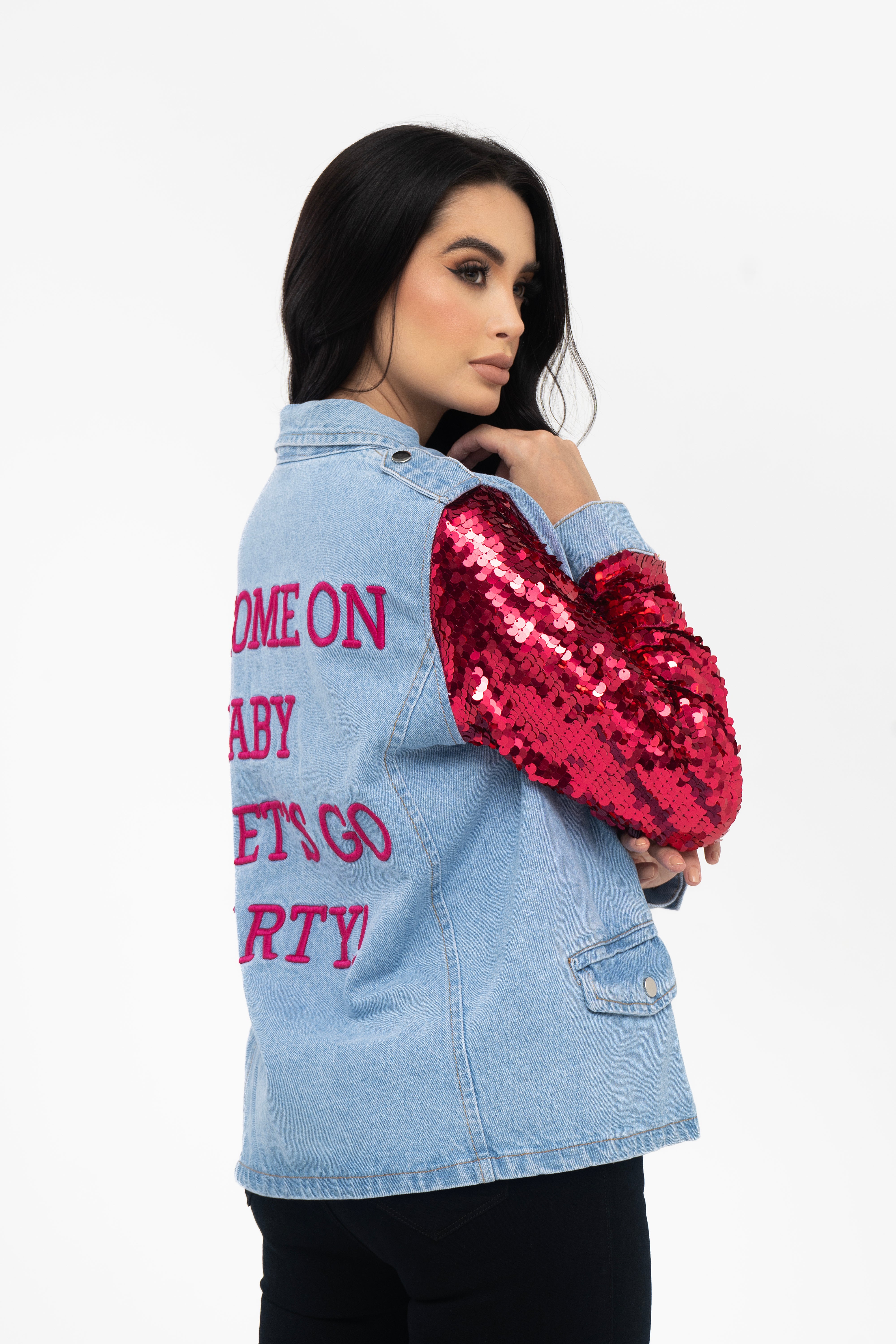 CHAQUETA SEQUINS RED