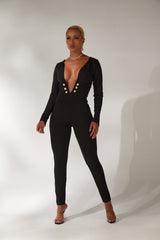 ROMA BUTTON JUMPSUIT