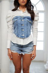 TOP STRAPLE DENIM