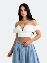 CROP TOP CELESTE