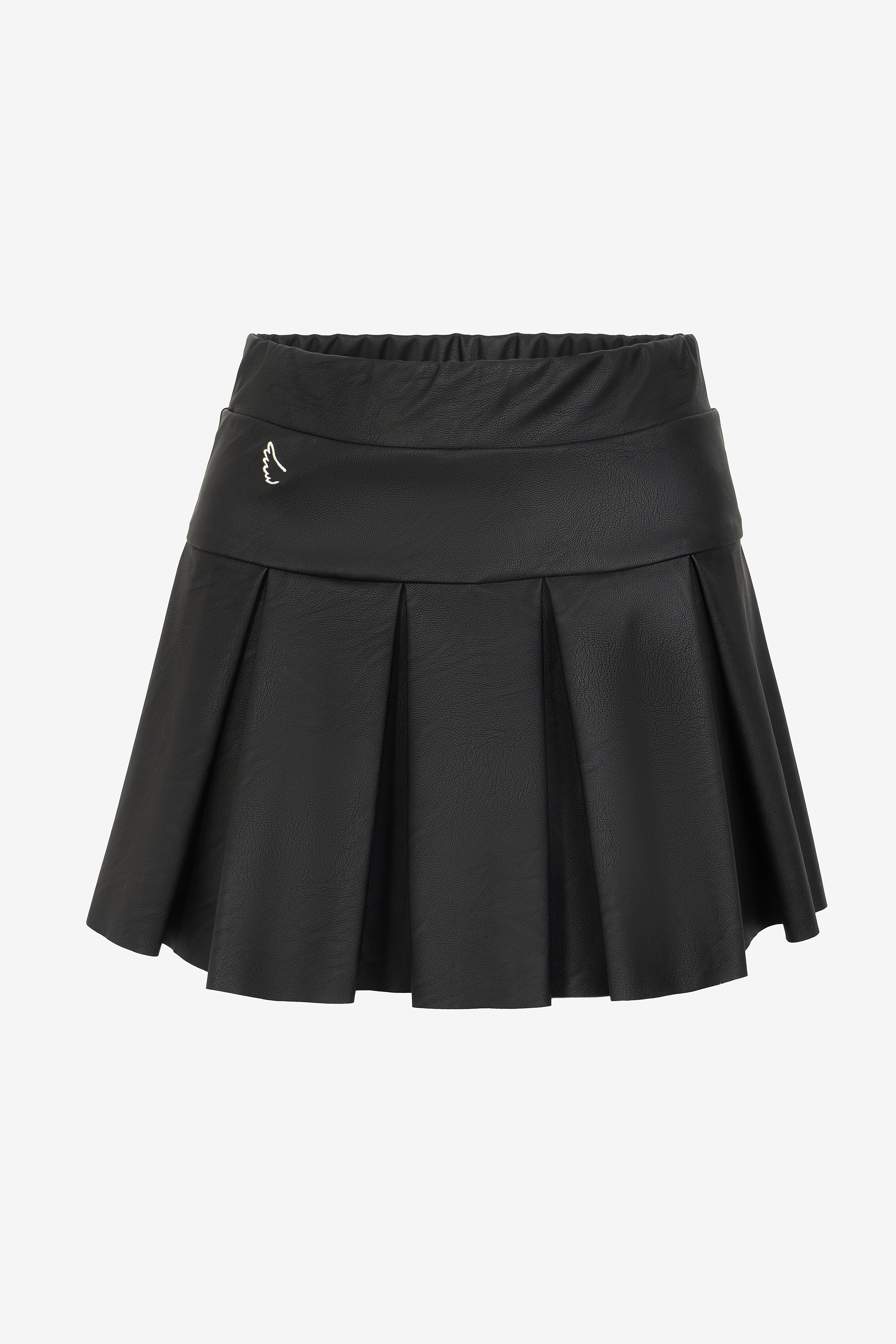 FALDA PLIEGUES CUERINA